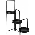 ProGarden STOJAN NA KVĚTINÁČ TRIPLE 64x67x20 cm ČERNÁ – Hledejceny.cz