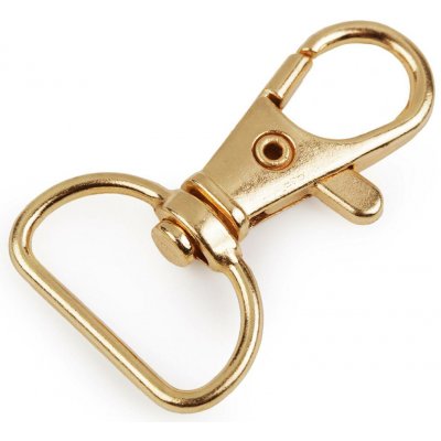 Kovová karabina - zlatá s průvlekem 1,8 cm – Zboží Mobilmania
