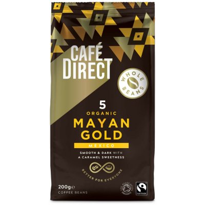 Cafédirect BIO Mayan Gold Mexiko SCA 82 Arabica zrnková 0,2 kg – Hledejceny.cz