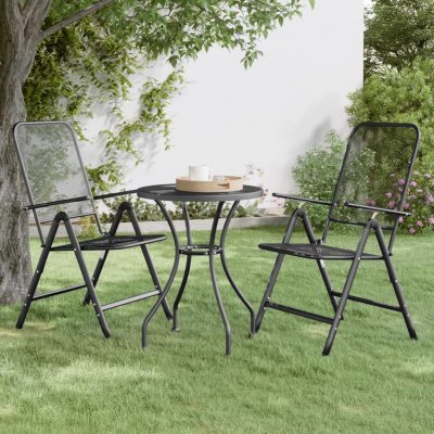 vidaXL Zahradní stůl 60 x 72 cm mřížka z tahokovu antracitový 317342 – Hledejceny.cz