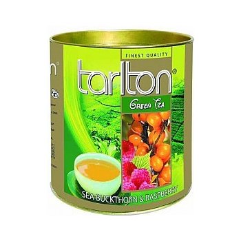 Tarlton Papírová dóza SEA BUCKTHORN & RASPBERRY zelený čaj 100 g