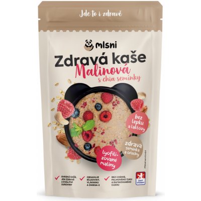 Mlsni Zdravá kaše Malinová s chia semínky 250 g – Zboží Mobilmania