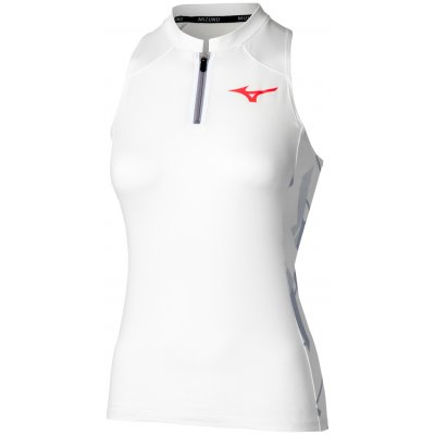 Mizuno Daybreakers Printed Tank W White Icelandic Blue – Zboží Dáma