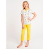 Dětské pyžamo a košilka Dívčí pyžamo Yoclub PIF-0002G-A110 žlutá