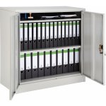 tectake 402486 kovová archivační skříň na spisy 3 přihrádky 90 x 40 x 90 cm - šedá – Hledejceny.cz