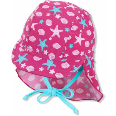 Sterntaler Dětský UV klobouk s plachetkou růžový hvězdice