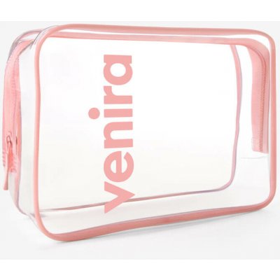Venira kosmetická taška průhledná růžová L – Hledejceny.cz