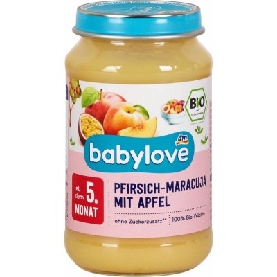 Babylove Bio příkrm broskev jablko a marakuja 190 g