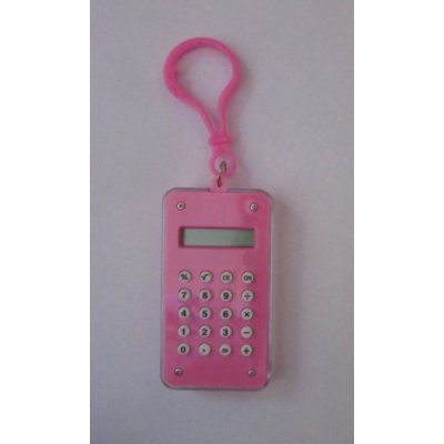 Přívěsek na klíče Růžová kalkulačka s hlavolamem – Zboží Dáma