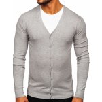 Bolf pánský svetr na zip YY06 šedý – Zboží Mobilmania