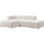 Bobochic Paris Bílá bouclé rohová pohovka Annecy 262 cm, levá – Hledejceny.cz