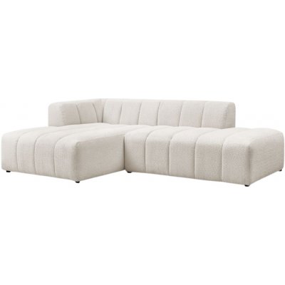 Bobochic Paris Bílá bouclé rohová pohovka Annecy 262 cm, levá – Hledejceny.cz