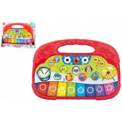 Teddies Pianko zvířátka plast 25cm pro nejmenší na baterie se zvukem – Zboží Dáma