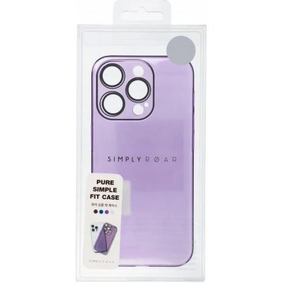 ROAR Pure Simple pro Apple iPhone 15 Pro Max - integrovaná sklíčka na čočky - plastové - fialové