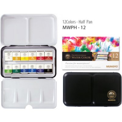 Akvarelové barvy Mungyo 12ks – Hledejceny.cz