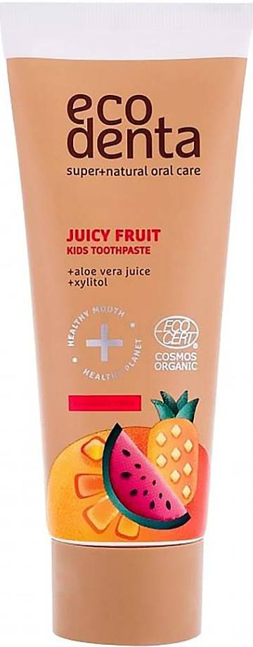 Ecodenta Cosmos Organic Juicy Fruit pasta s příchutí šťavnatého ovoce 75 ml