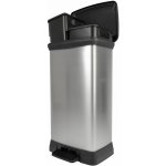Deco Duo Odpadkový koš 23 L + 23 L stříbrný – Sleviste.cz