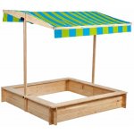 ABC Pískoviště se stříškou 118x118 cm natur – Zboží Dáma