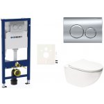 Závěsný WC set Geberit do lehkých stěn / předstěnová montáž + WC SAT Infinitio SIKOGESINFD20 – Zboží Dáma