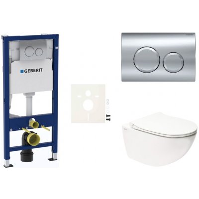 Závěsný WC set Geberit do lehkých stěn / předstěnová montáž + WC SAT Infinitio SIKOGESINFD20 – Zboží Dáma