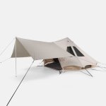 QUECHUA Kempingový přístřešek Tarp ke stanu Tepee 5.2 Polycoton 6 osob – Hledejceny.cz