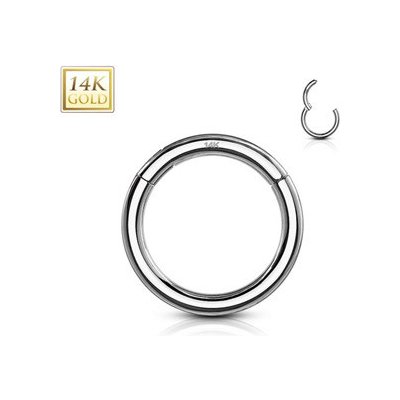 Šperky4U zlatý piercing segment kruh ZL01262-WG-1208 – Zboží Dáma