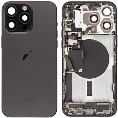 Apple iPhone 14 Pro - Zadní housing s předinstalovanými díly (Space Black) – Zboží Mobilmania
