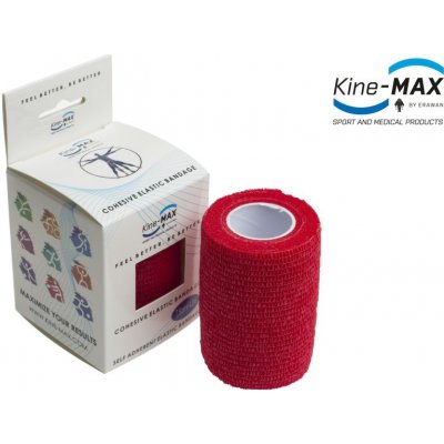 KinesioMAX Cohesive elastické samofixační červená 7,5 cm x 4,5 m