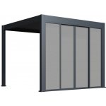 Rojaplast posuvná ZÁSTĚNA 3 m pro bioklimatickou pergolu - šedočerná – Hledejceny.cz