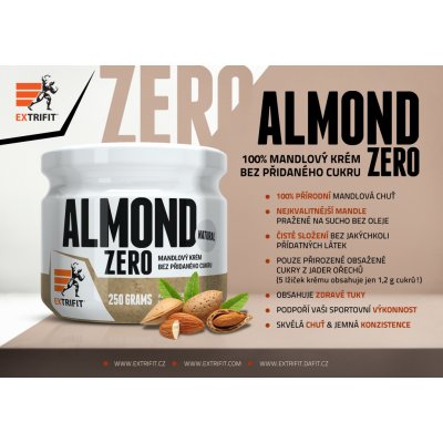 Extrifit Almond Zero natural 250 g – Zboží Dáma