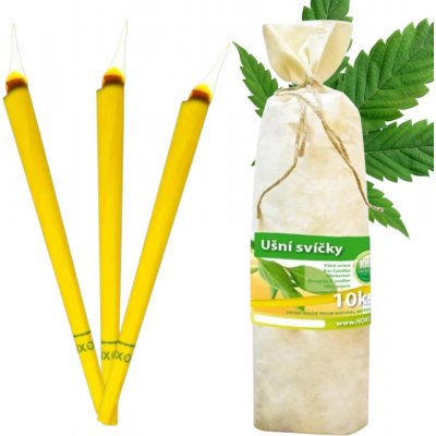 Hoxi Ušní svíčky v plátěném pytlíku cannabis 10 ks – Zboží Dáma