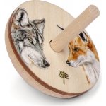 Lesní svět Dřevěná káča Vlk Liška – Sleviste.cz