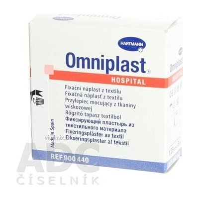 OMNIPLAST náplast textilní na cívce 1,25 cm x 5 cm 1 ks