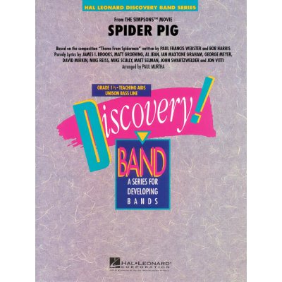 Spider Pig rom The Simpsons Movie snadné noty pro koncertní orchestr party partitura