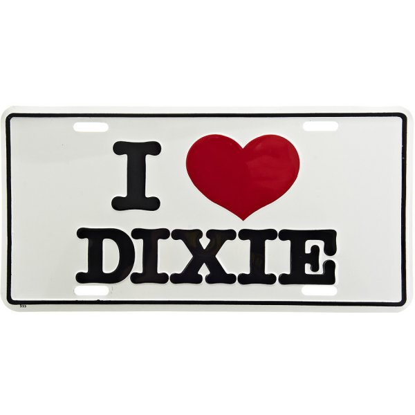 Obraz Cedule plechová Licence I Love Dixie