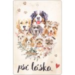 Bohemia Gifts Aromatická vonná karta Psí láska 10,5 x 16 cm – Zbozi.Blesk.cz