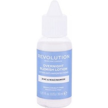 Makeup Revolution Skincare Blemish Zinc & Niacinamide noční péče proti akné 30 ml