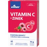 Vitar Vitamin C + zinek + echinacea a šípek 30+15 tablet – Hledejceny.cz