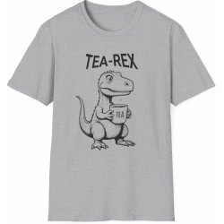 Tričko s potiskem Tea-Rex Když dinosaurus miluje čaj! Unisex Softstyle Sport Grey