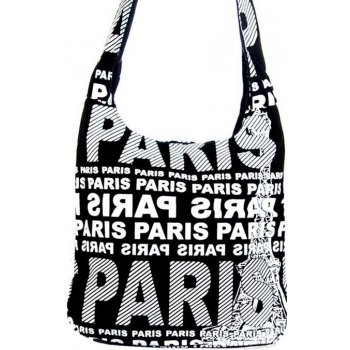 Mahel moderní crossbody Paris s bílým potiskem