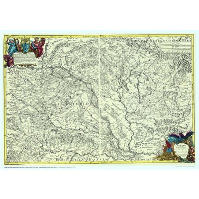 Topo Map Maďarsko 1686 - autor Vignola 100 x 70 cm Varianta: bez rámu v tubusu, Provedení: laminovaná mapa v lištách