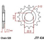 JT Sprockets JTF 434-16 – Hledejceny.cz