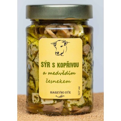 u Harryho Nakládaný sýr KOPŘIVA +ČESNEK s Medvědím česnekem 327 ml – Zboží Dáma