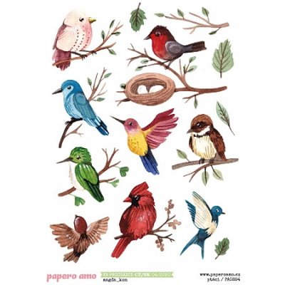 PAPERO AMO ♥ Samolepky - Na procházce / PTÁCI – Hledejceny.cz