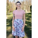 Jsem máma bavlněné kojicí šaty růže na šedé – Zboží Dáma