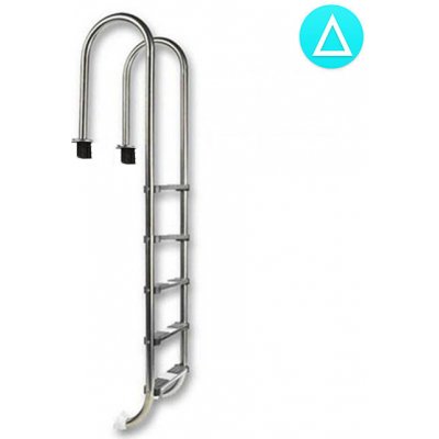 PWS schůdky 5 stupňů SLIM Into Concrete SALT (AISI 316) – Sleviste.cz