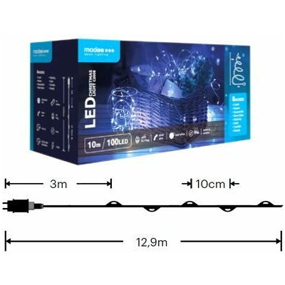 Modee ML-C2008 100LED 10m nano vánoční řetěz, studená 8 programů IP44 – Hledejceny.cz