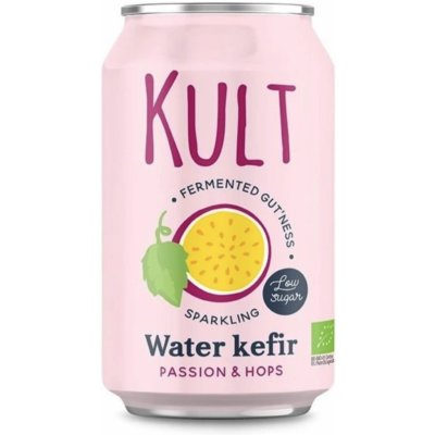 Kult Kefir Bio Vodní kefir s příchutí mučenky a chmelu 330 ml – Zboží Dáma