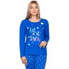 Regina 967 dámské pyžamo s dlouhým rukávem modré