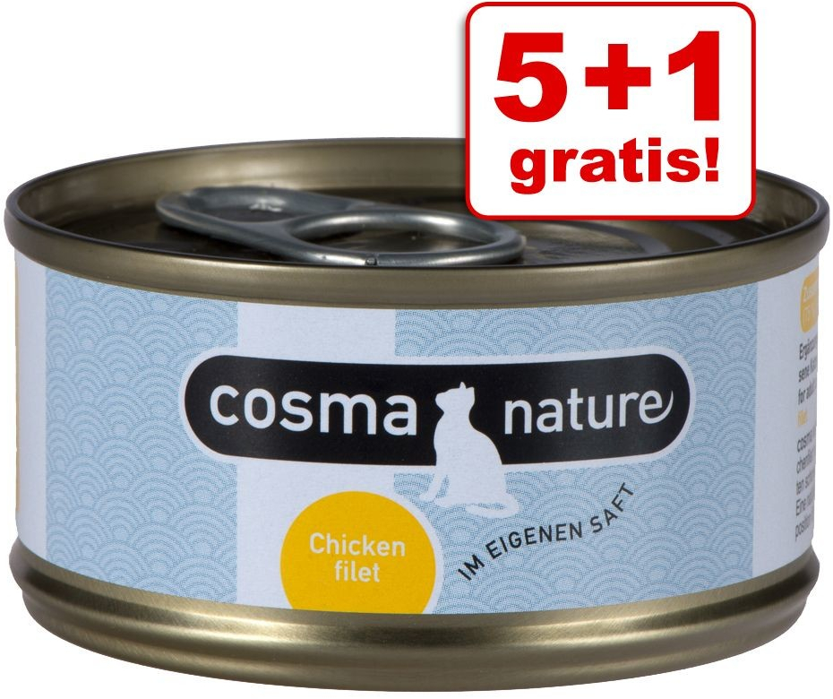 Cosma Nature Kuře & kuřecí šunka 6 x 70 g